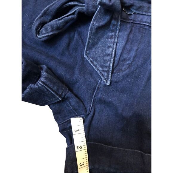 American Eagle blue denim cotton belted cuffed shorts with side pockets size 2 - Picture 7 of 11